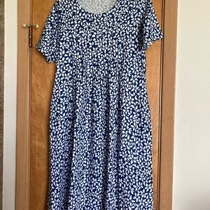 Blue and White Women’s Dress